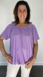 Ballon shirt travel met elastiek lila