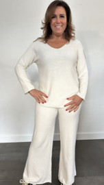 2-Delig comfypak fijn gebreid ecru