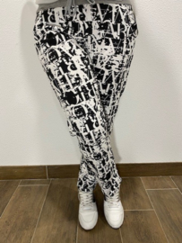 Joggingbroek zwart wit rio