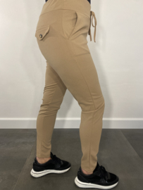 Pantalon lily met zakjes camel SALE