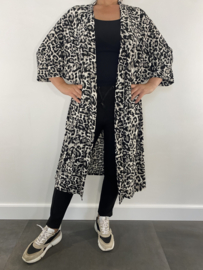 Lang vest dark panter grijs