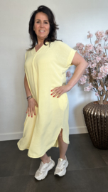 Jurk Maya +Size boter geel