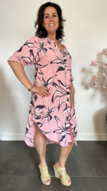 Linnenlook jurk Jade Roze