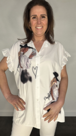 Blouse met ruche Lady Perfect