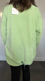 Tuniek baby rib met koord en ketting +SIZE licht groen