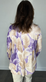 Stretch blouse travel feather lila