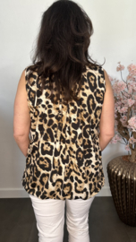 Ballon top Panter zwart/camel