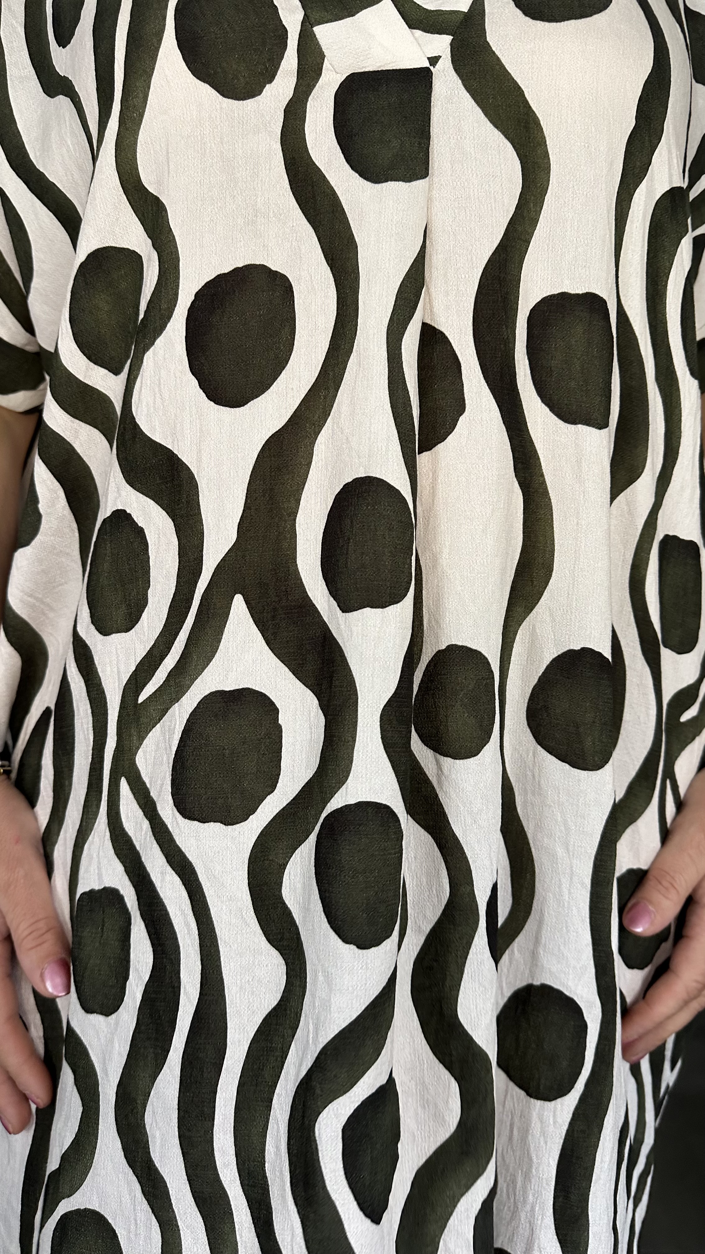 Jurk Leya waves &spots +Size Army