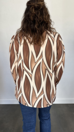 Blouse flames camel