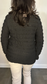 Top Sofie ruffles Zwart