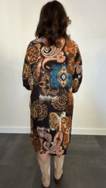 Jurk/tuniek autumn paisley zwart