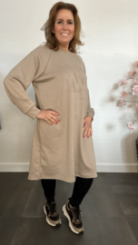 Jurk/ tuniek 2d print NY Taupe