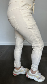 Joggjeans silver sparkle ecru