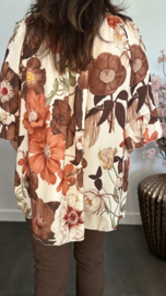 Blouse Fleur gebloemd Choco