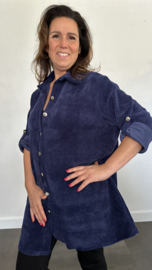 Velvet rib blouse marine