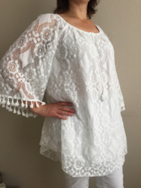 Top/ tuniek kant wit