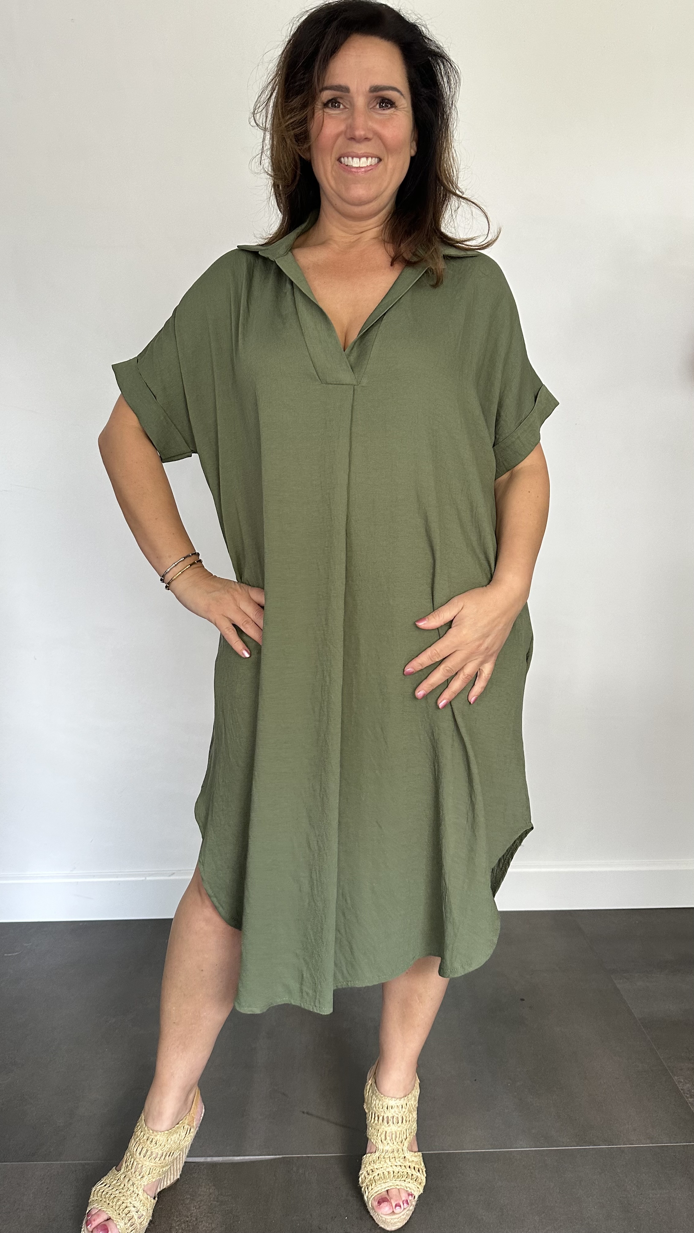 Jurk Leya uni +Size Army