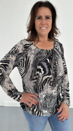 Ballon shirt travel graphic tiger grijs