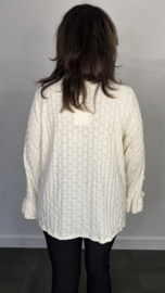 Top Judith met ruche beige/zand