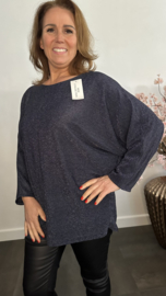 Top Lucy zilver sparkle Marine
