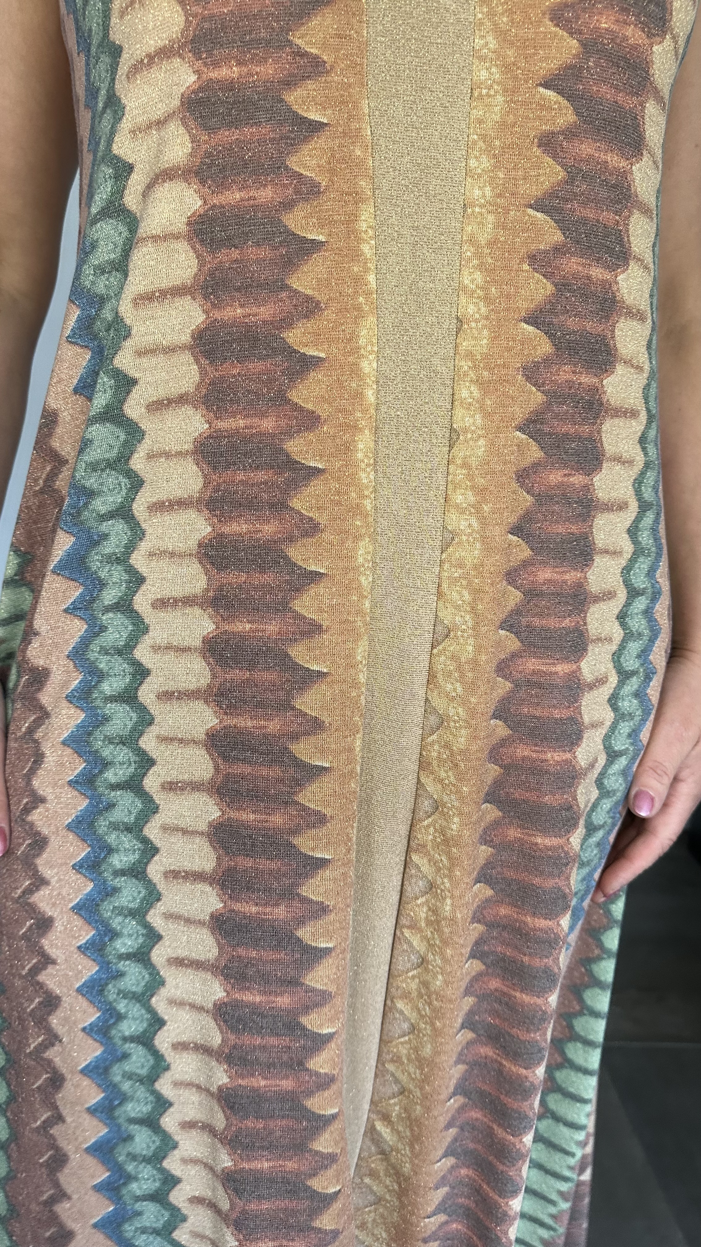 Jurk Vianna camel/groen