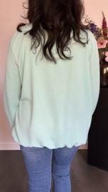 Top Maya lange mouw +SIZE mint