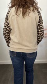Velvet sweater panter sparkle Zand