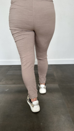 Comfy joggjeans taupe (standaard)