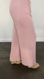 Flared crepe broek roze