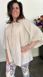 Blouse Veronica UNI +SIZE zand