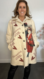 Vest/jas Lady Shopping bordeaux