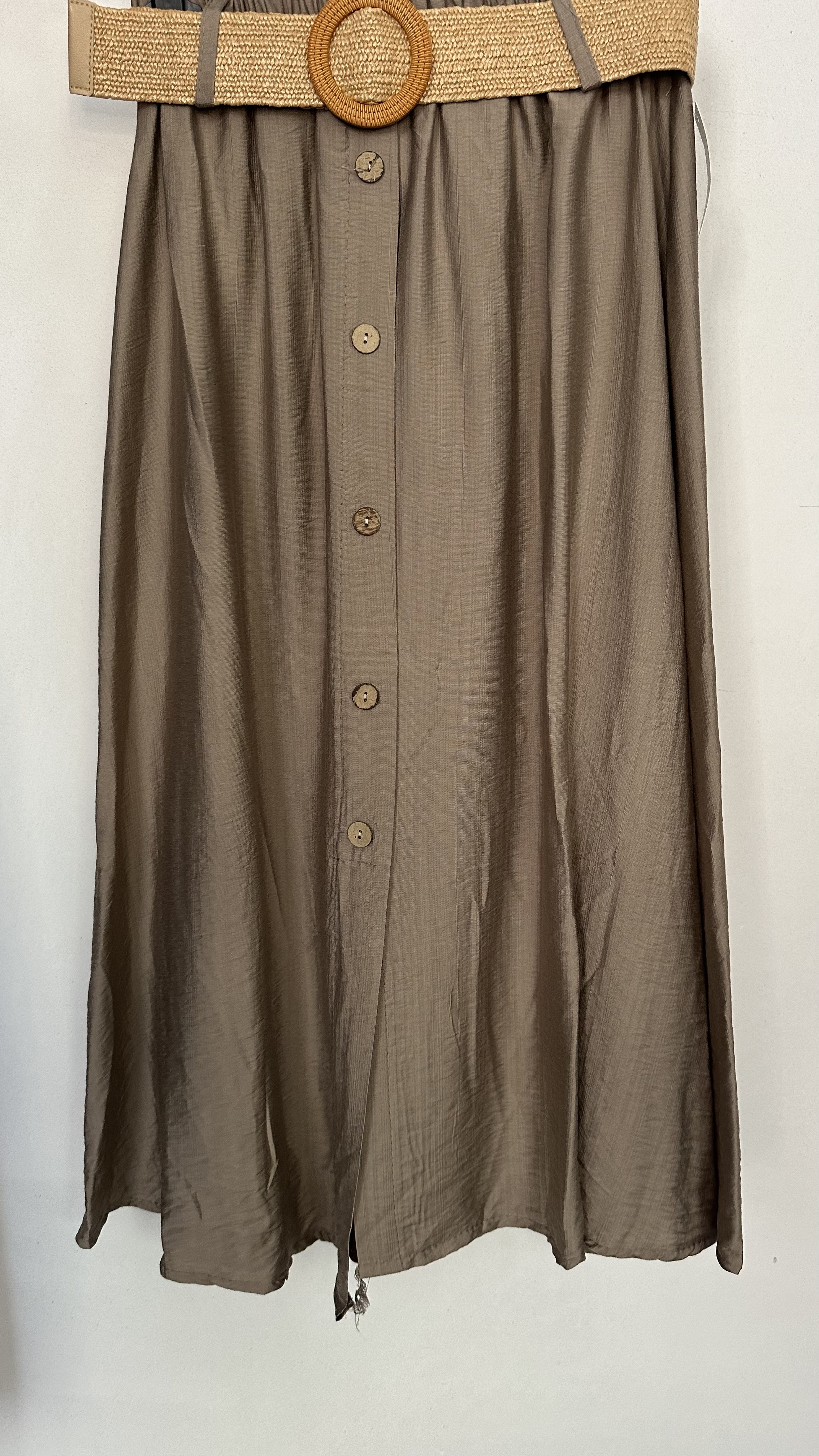 Rok Lena met knopen taupe