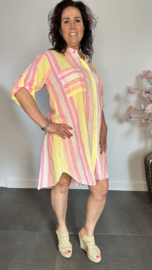 Jurk/ blouse Aztec neon