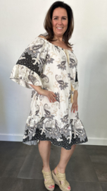 Jurk Bianca paisley zwart +SIZE