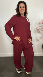 Crinkle pak met Gesp Bordeaux