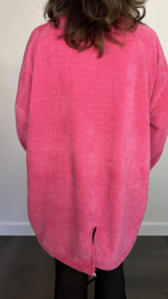 Tuniek baby rib met koord en ketting +SIZE Fuchsia