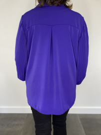 Blouse met plissé pofmouw paars