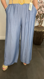 Palazzo broek Lindy met glans Jeans blauw
