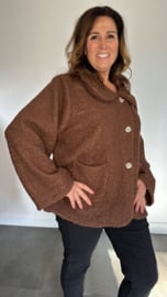 Boucle jasje licht bruin