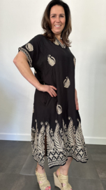 Jurk Lucia goud/zwart