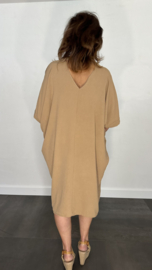 Jurk Bella crepe camel +SIZE