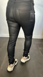 B.S. Lederlook broek zwart