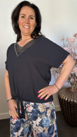 Top met knoop Sparkle Marine