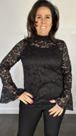 Kanten top Jill zwart  SALE