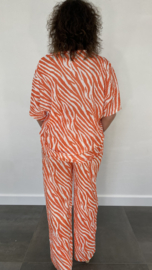2-Delig comfy pak zebra oranje SALE