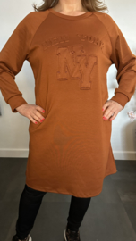 Jurk/ tuniek 2d print NY Roestbruin