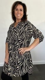 Tuniek Liz new zebra ecru/zwart