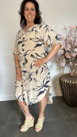Linnenlook jurk Jade Zand
