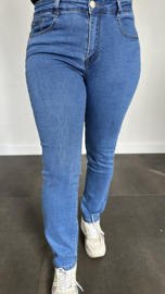 G-smack Jeans HIGH WAIST Straight denim blue
