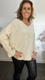 Trui Mandy met ruche Beige
